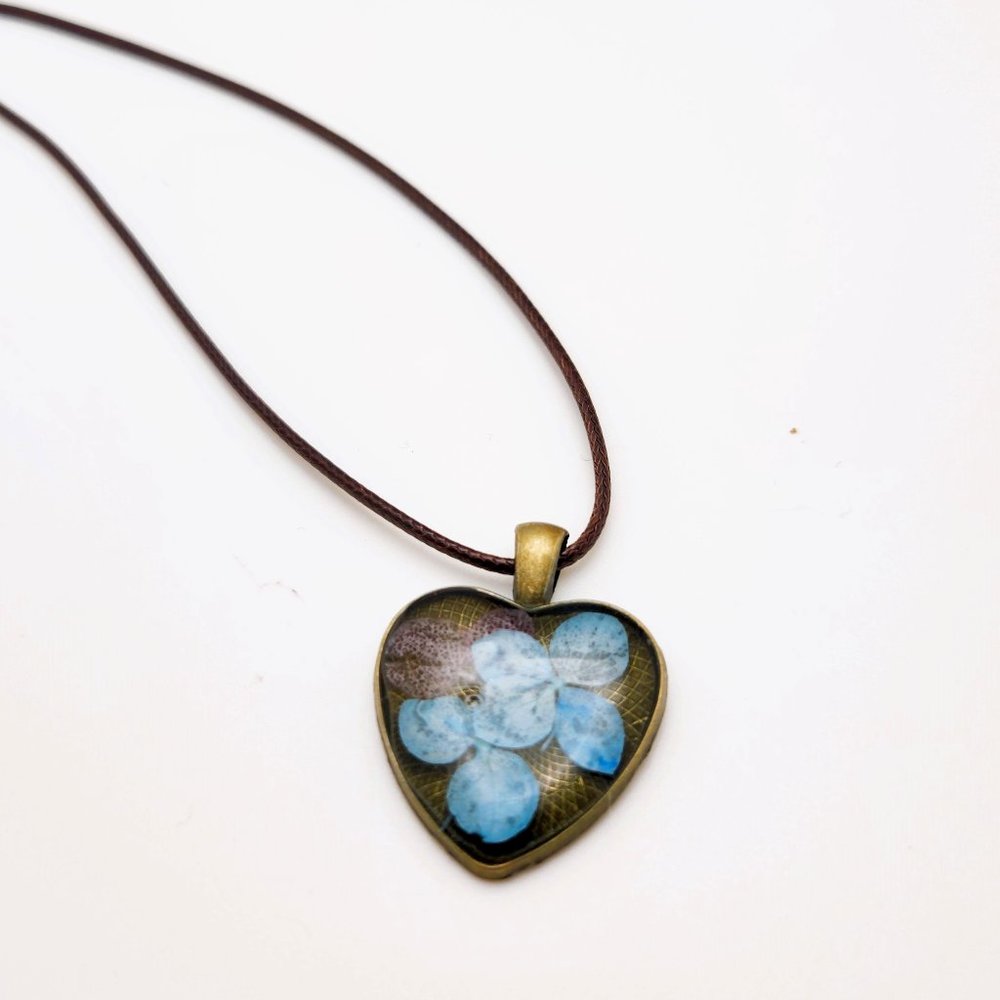 2/$40 SALE Beautiful Handmade Heart-Shaped Floral Necklace - Casual & Unique